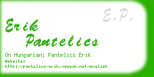 erik pantelics business card